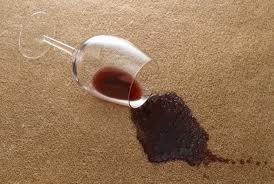 wine stain on carpet
